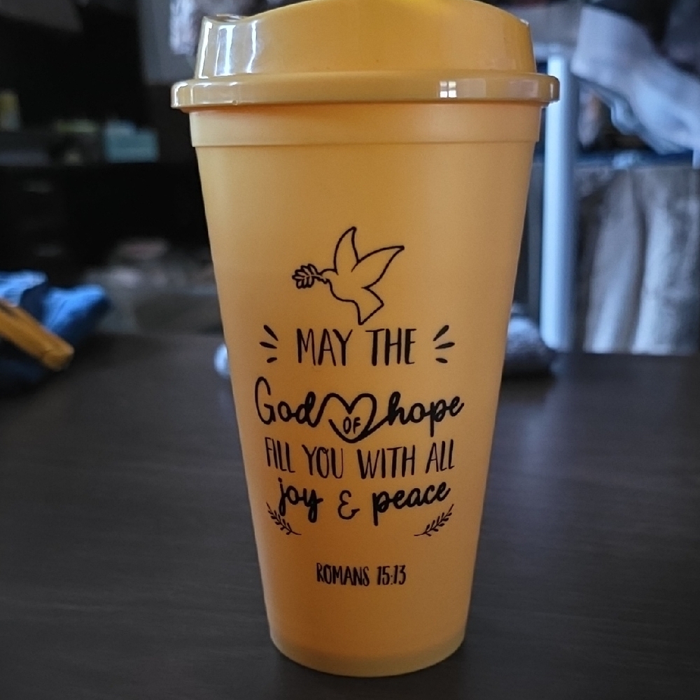 Inspirational Yellow Tumbler